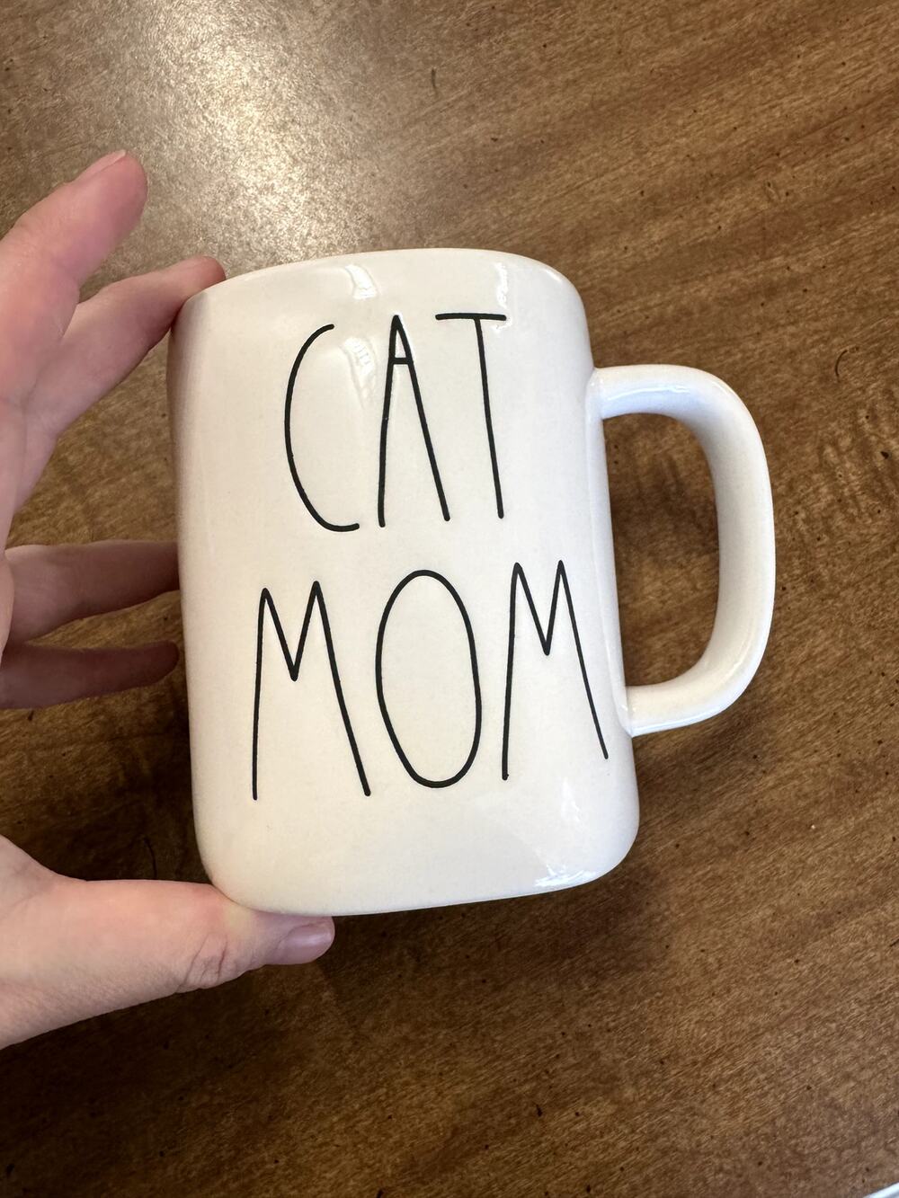 Rae Dunn White Cat Mom Mug